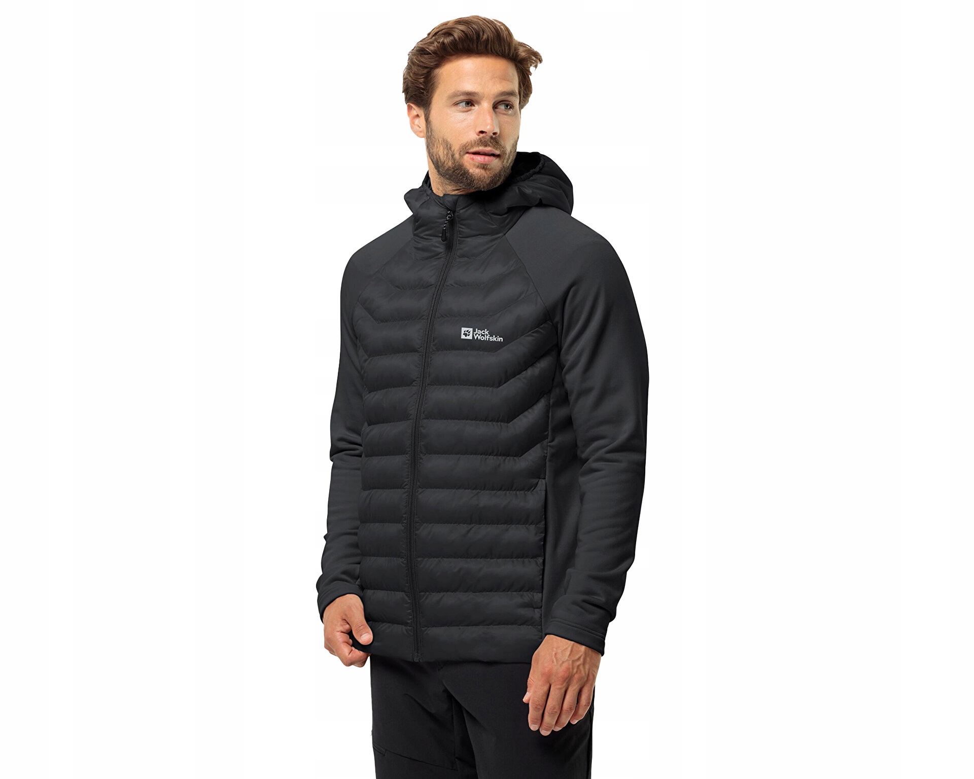 Męska kurtka przejściowa Jack Wolfskin Routeburn Pro Hybrid czarna XL