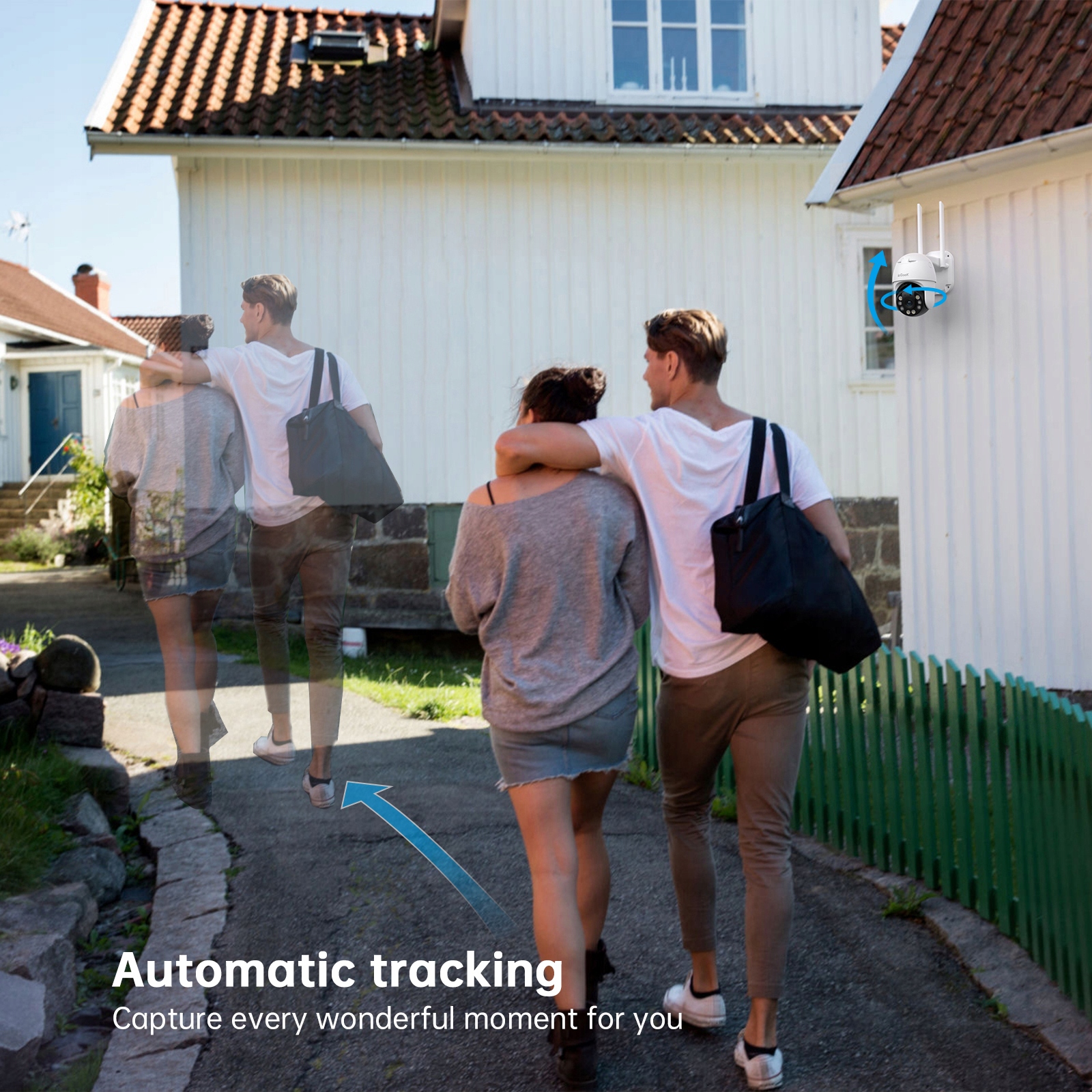 KAMERA IP WiFi OBROTOWA ZEWNĘTRZNA CCTV 32GB SD Model 2szt.KAMERA ZEWNĘTRZNA IP WIFI 1080P 4x ZOOM