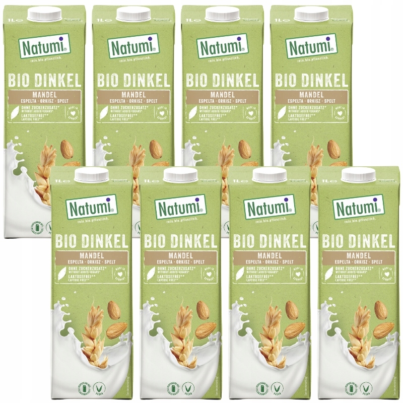 Natumi Napój orkiszowo-migdałowy Bio Zestaw 8x1L