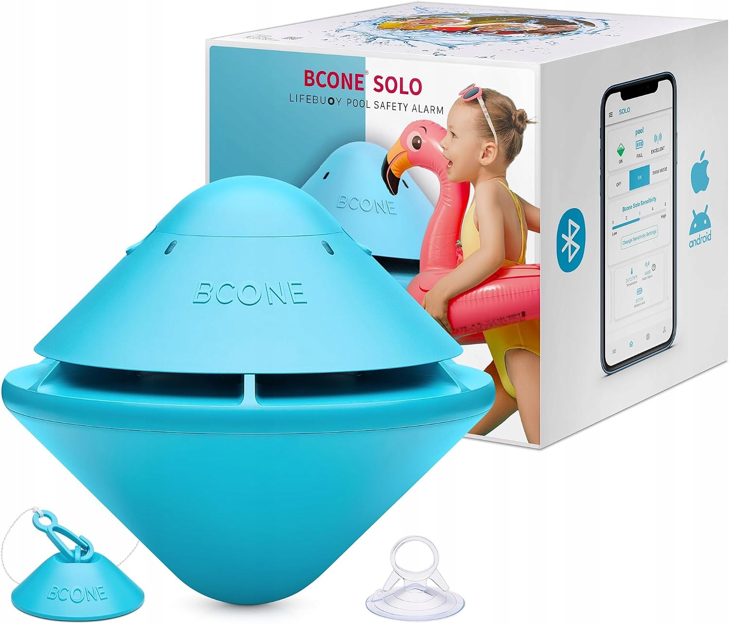 Alarm basenowy pływający czujnik wody do basenu Bluetooth