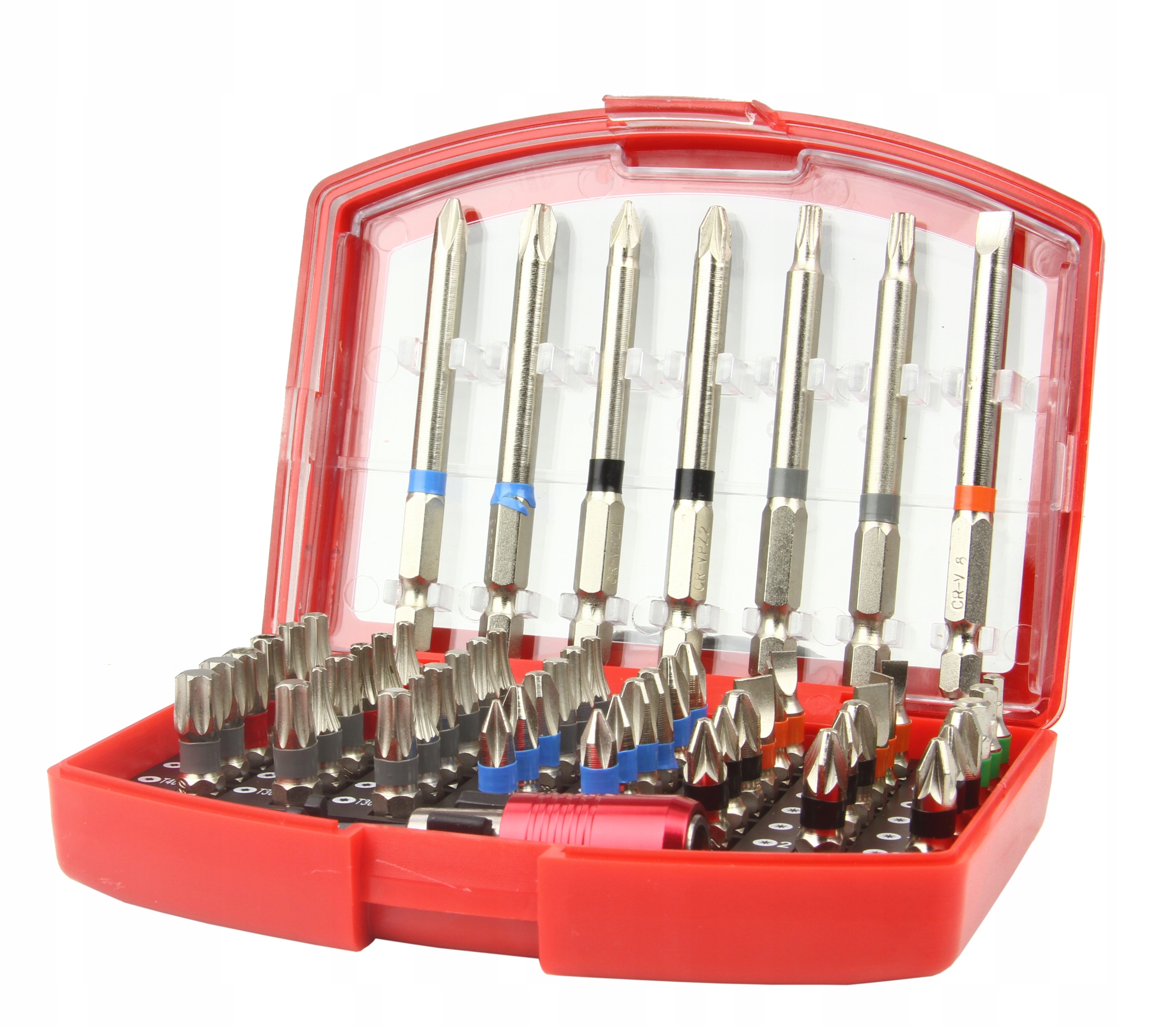 ZESTAW BITÓW BITY DO WKRĘTARKI DUŻY ZESTAW IMBUS Typ grotu HEX płaski Philips Pozidriv Torx Torx Plus