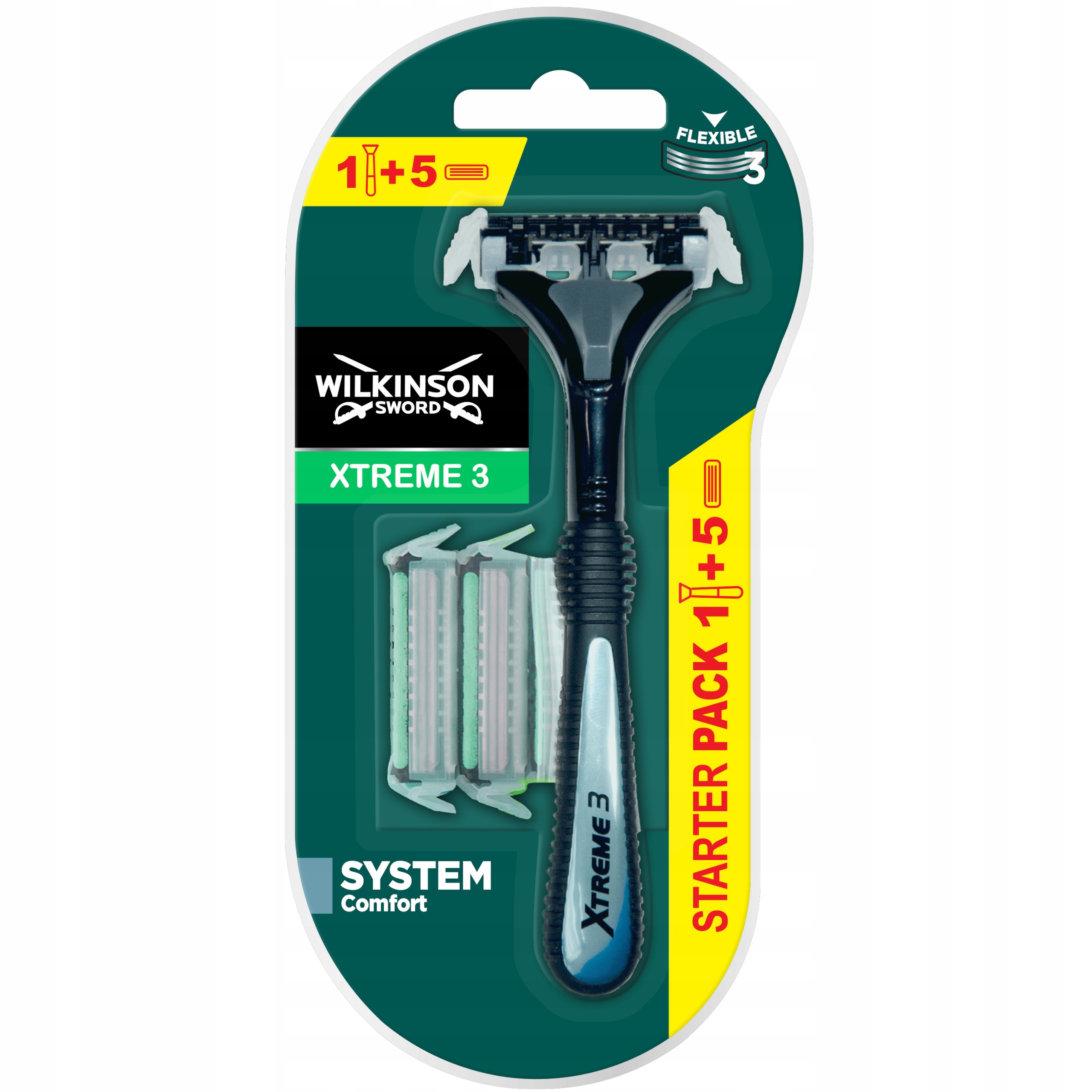 

Zestaw Wilkinson Xtreme 3 Clampack 5xWkłady+Rączka