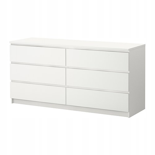

Ikea Malm komoda 6 szuflad 160x78 cm Biały