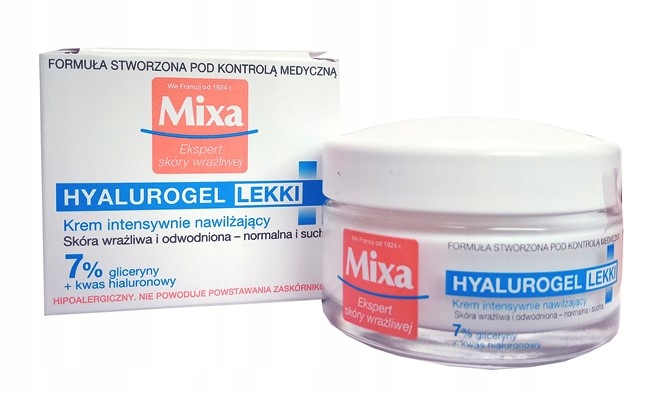

Mixa Hyalurogel Krem intensywnie nawilżający 7% 50