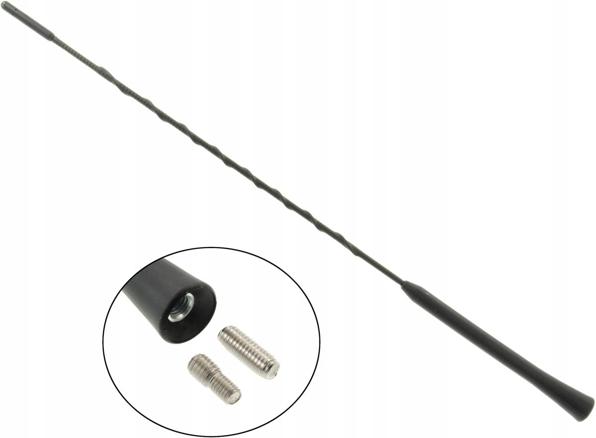 

Antena samochodowa do radia Fm 40cm gwint M5 M6