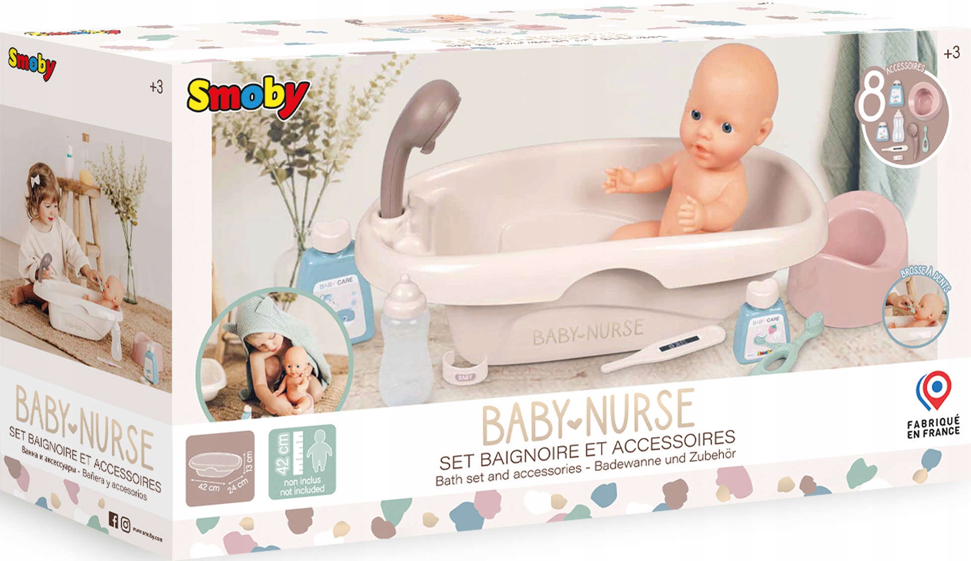 

Wanienka Z Akcesoriami Dla Lalek 9 Elementów