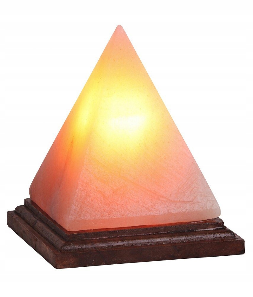 Dekorativní stolní lampa noční solná pyramida