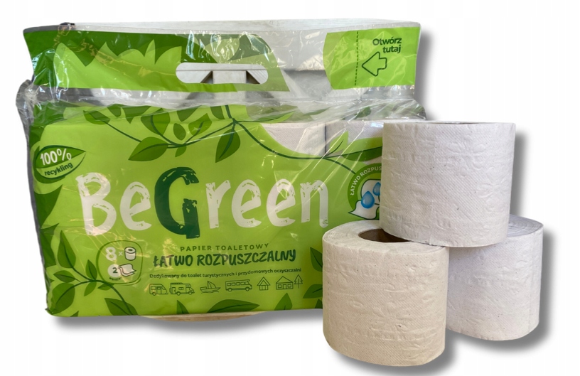 ZESTAW PŁYN DO TOALET CAMPI GREEN 2L + papier 8 rolek BeGreen rozpuszczalny Kod producenta campi green 2l