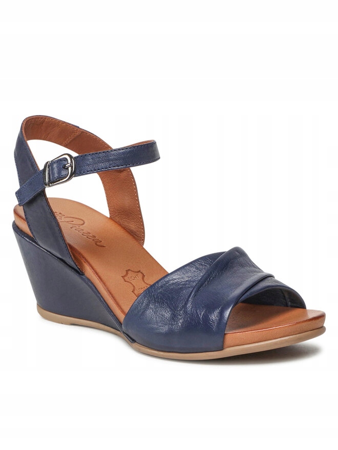 Piazza Dámské Sandály Na Léto, Modré, Kožené, Velikost 41, 9 CM