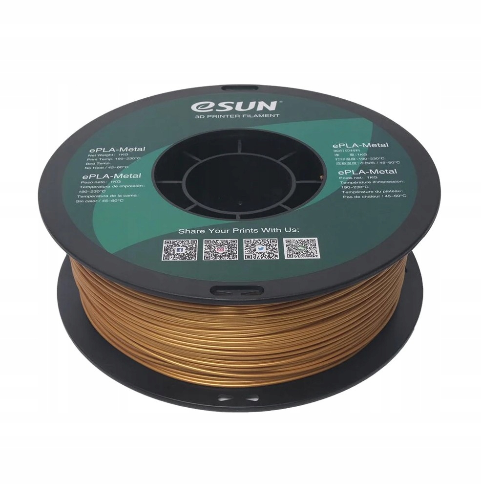 eSun filament PLA-metal złoty 1.75mm 1kg