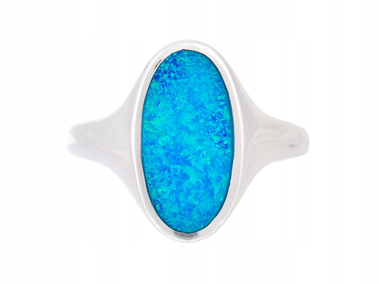 Vel Stříbrný Prstýnek 0,12 S Opálem 16 MM Dárek