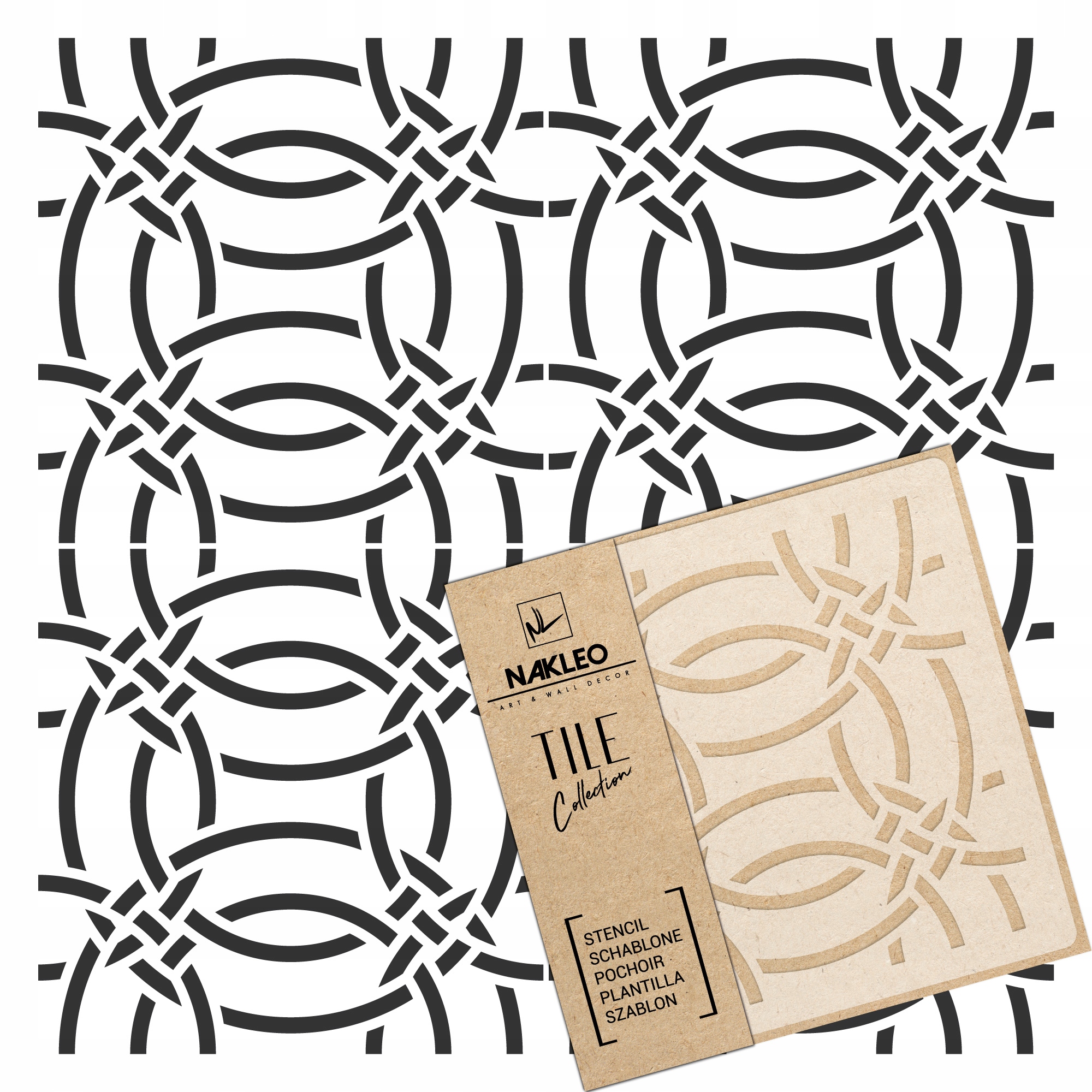 Malířská šablona Dlaždice Opakovaně Použitelný 60x60 cm Vzor Geometrie Lamego