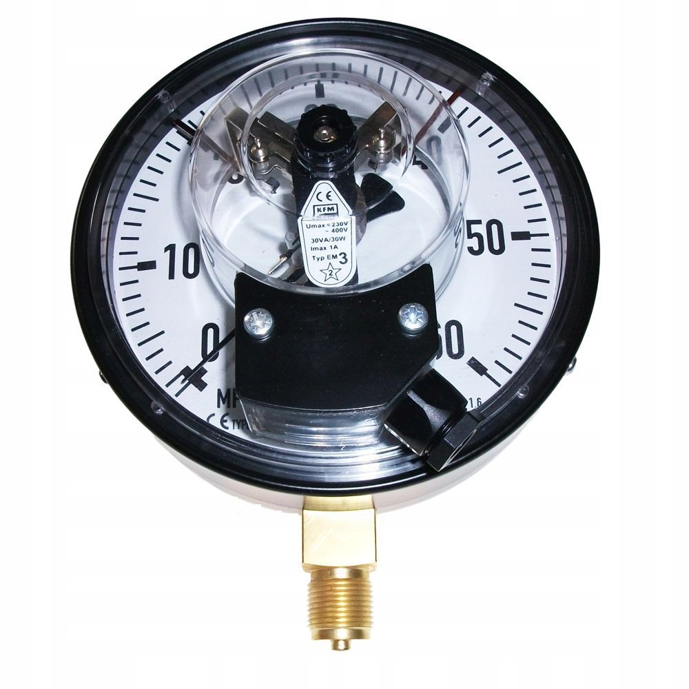 0-60MPa (600BAR) Manometr kontaktowy styki EM3 Nc/no 160mm M20x1,5