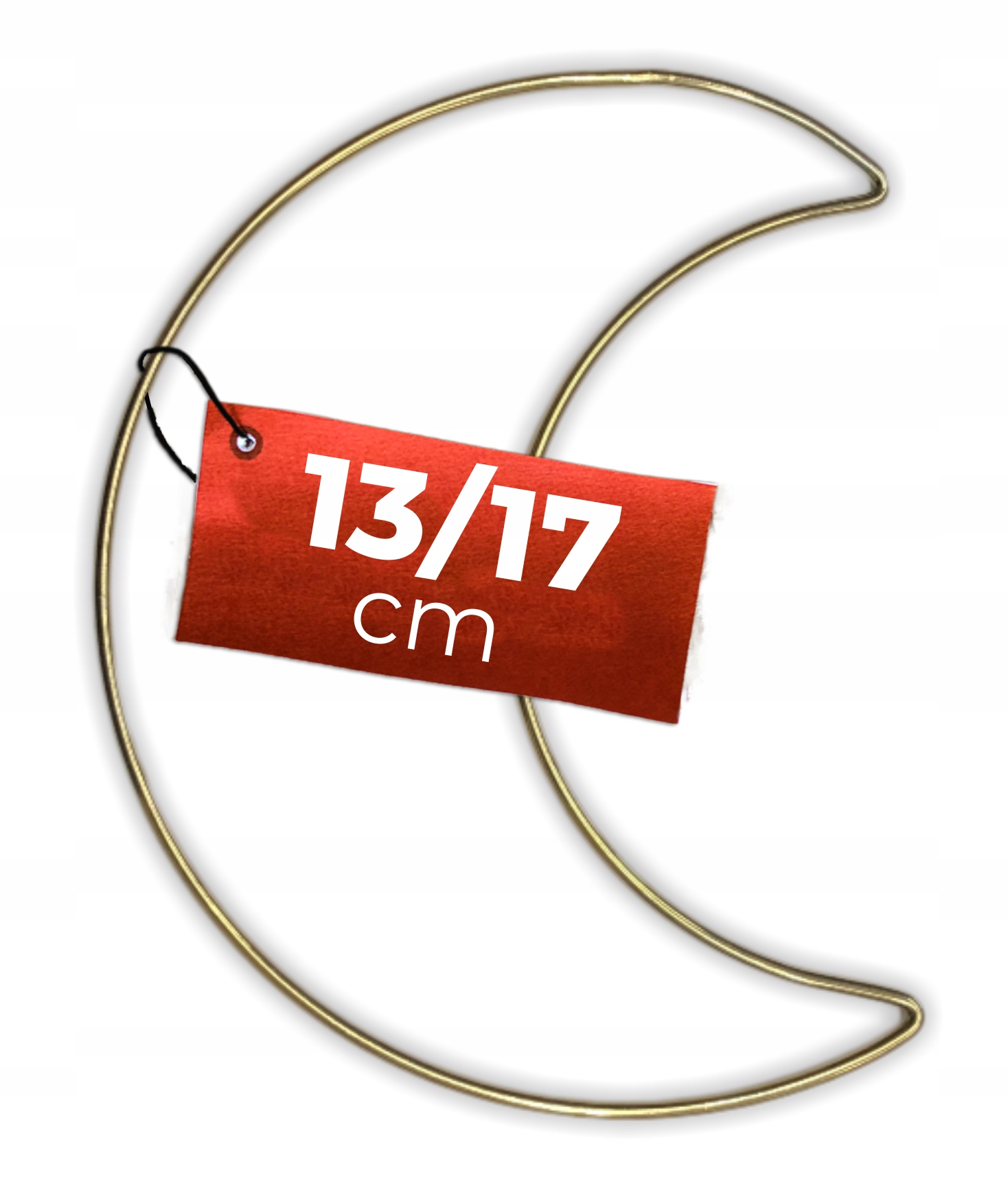 Obręcz Księżyc metalowy Złoty 17 cm do makramy