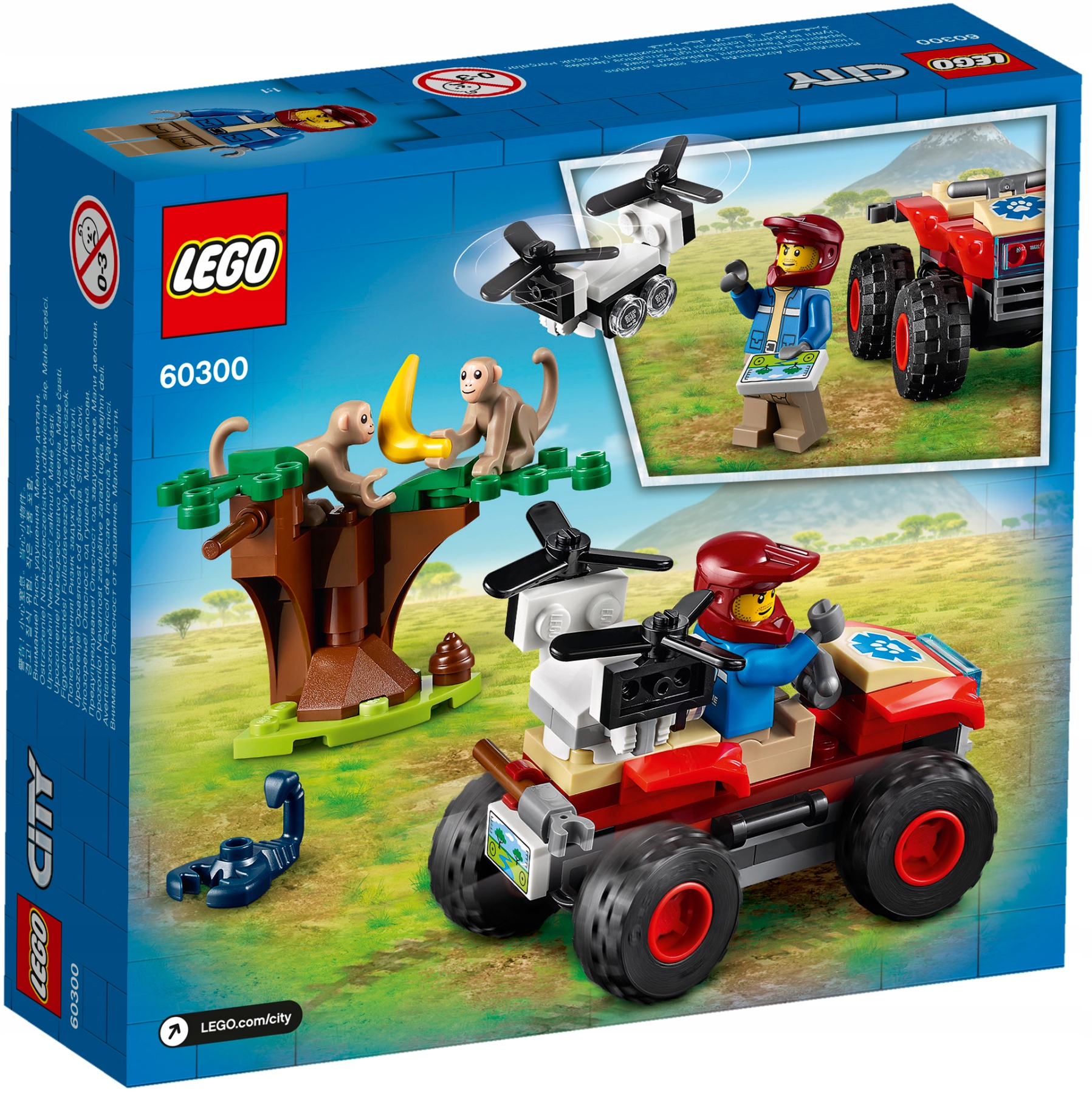 LEGO CITY Quad ratowników dzikich zwierząt 60300 EAN 5702016911916