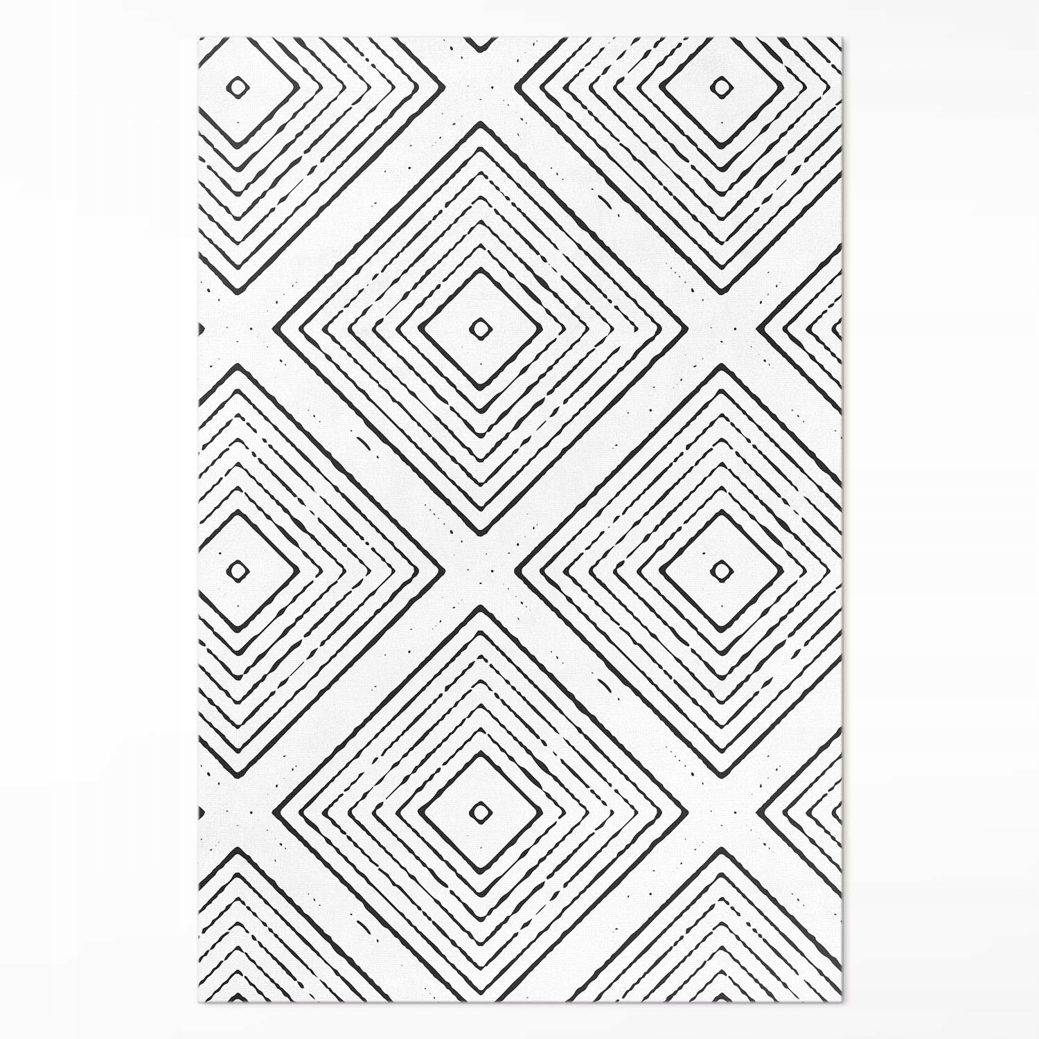 Dekorativní Koberec koberec Rozměr: 140 x 210 cm Pravidelné čtverce boho vzor