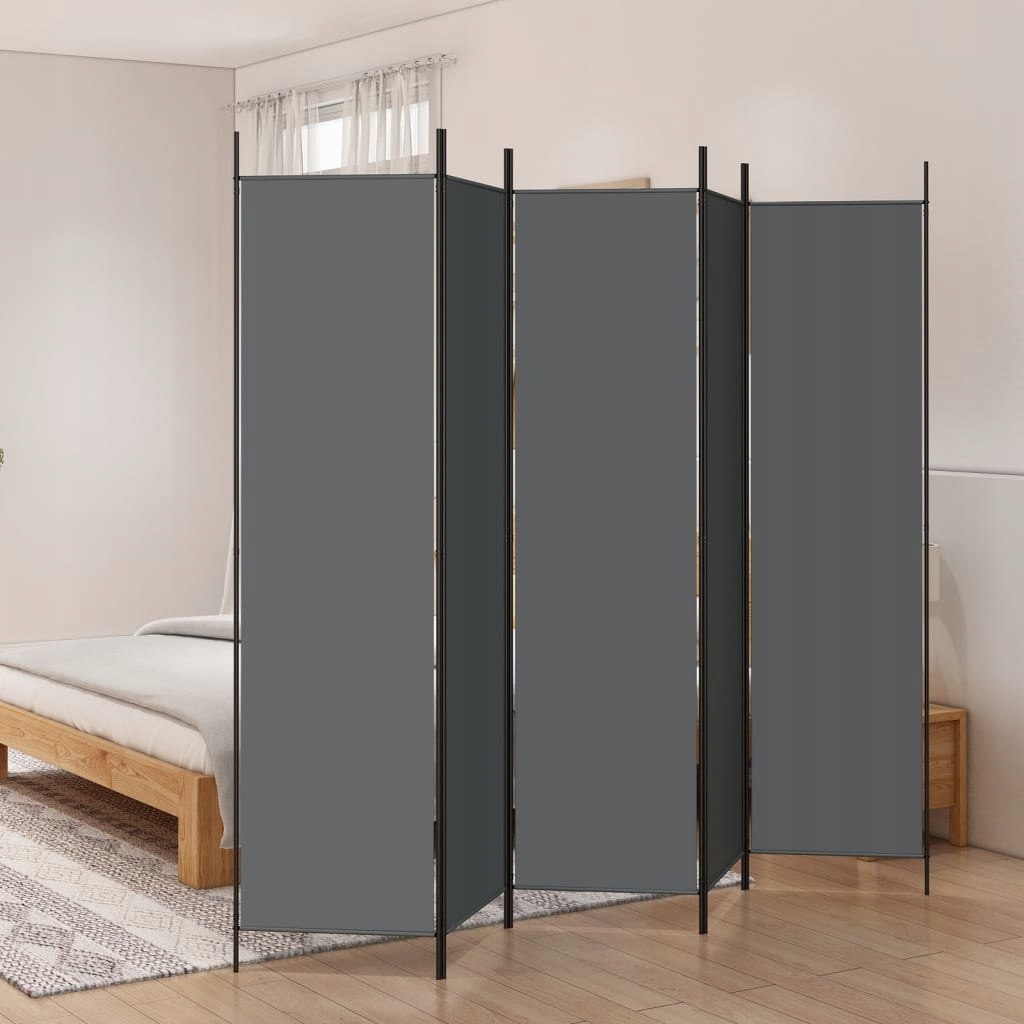 

Parawan Pokojowy 5-PANELOWY, antracytowy, 250x200