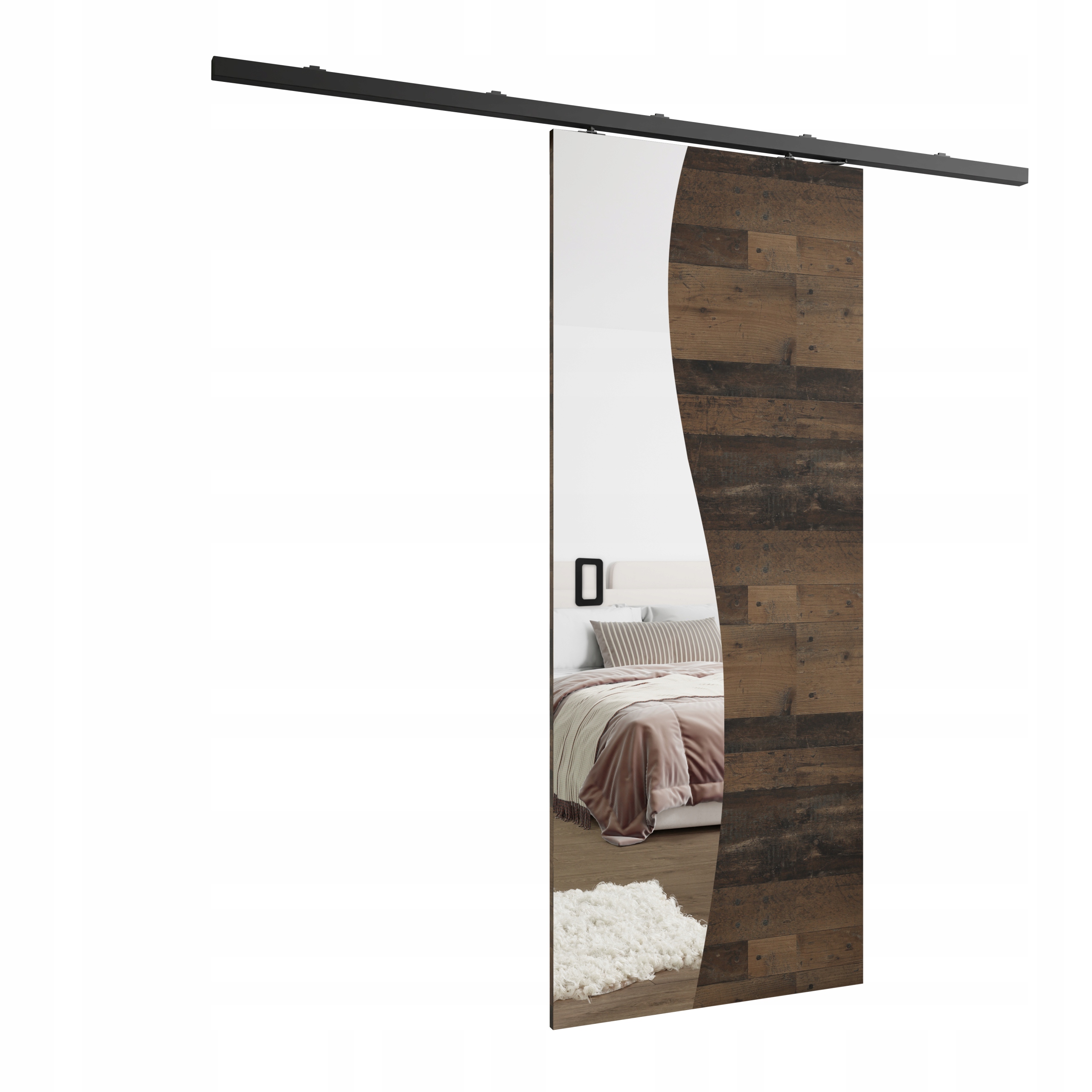 Posuvné nástěnné dveře HS-45 Bajla 60 old style zrcadlo