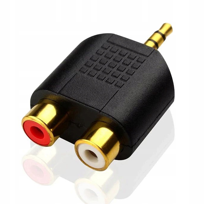

Adapter Przejściówka 2x Cinch do Mini Jack 3,5MM