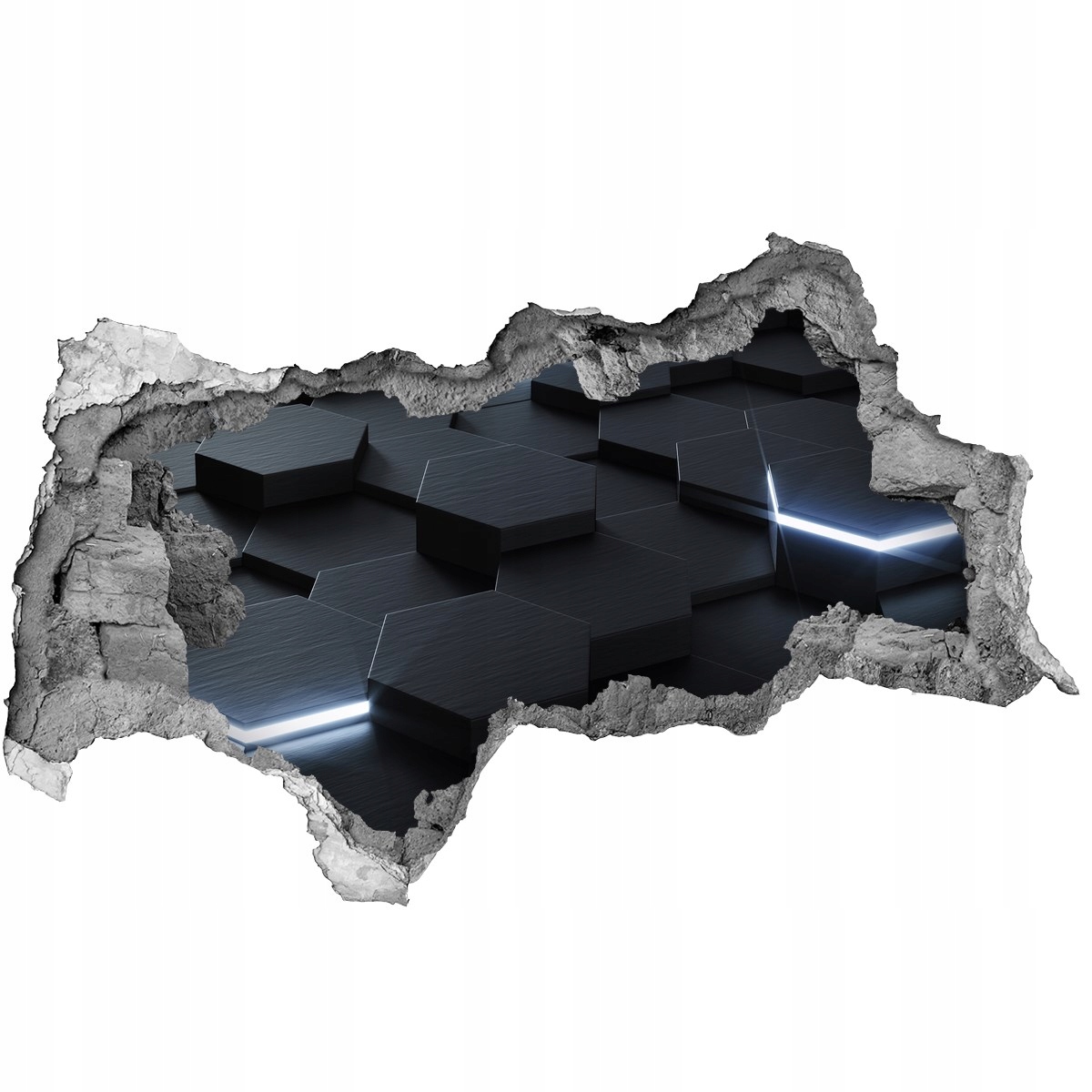 

Samoprzylepna dziura ścienna 3D Abstrakcja 115x88