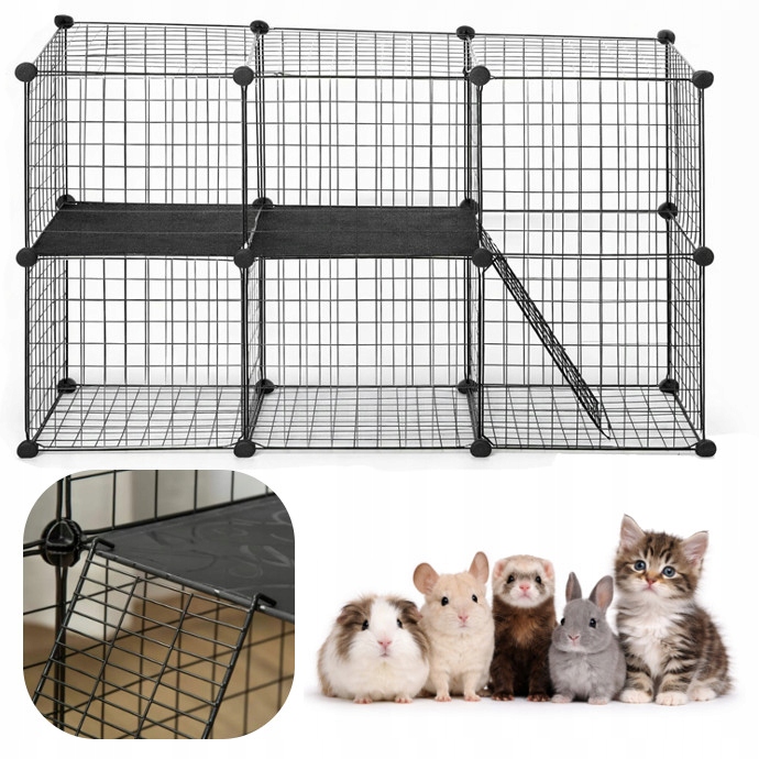 Wybieg Kojec Zagroda Modułowa Klatka Składana dla Małych Zwierząt Gryzoni