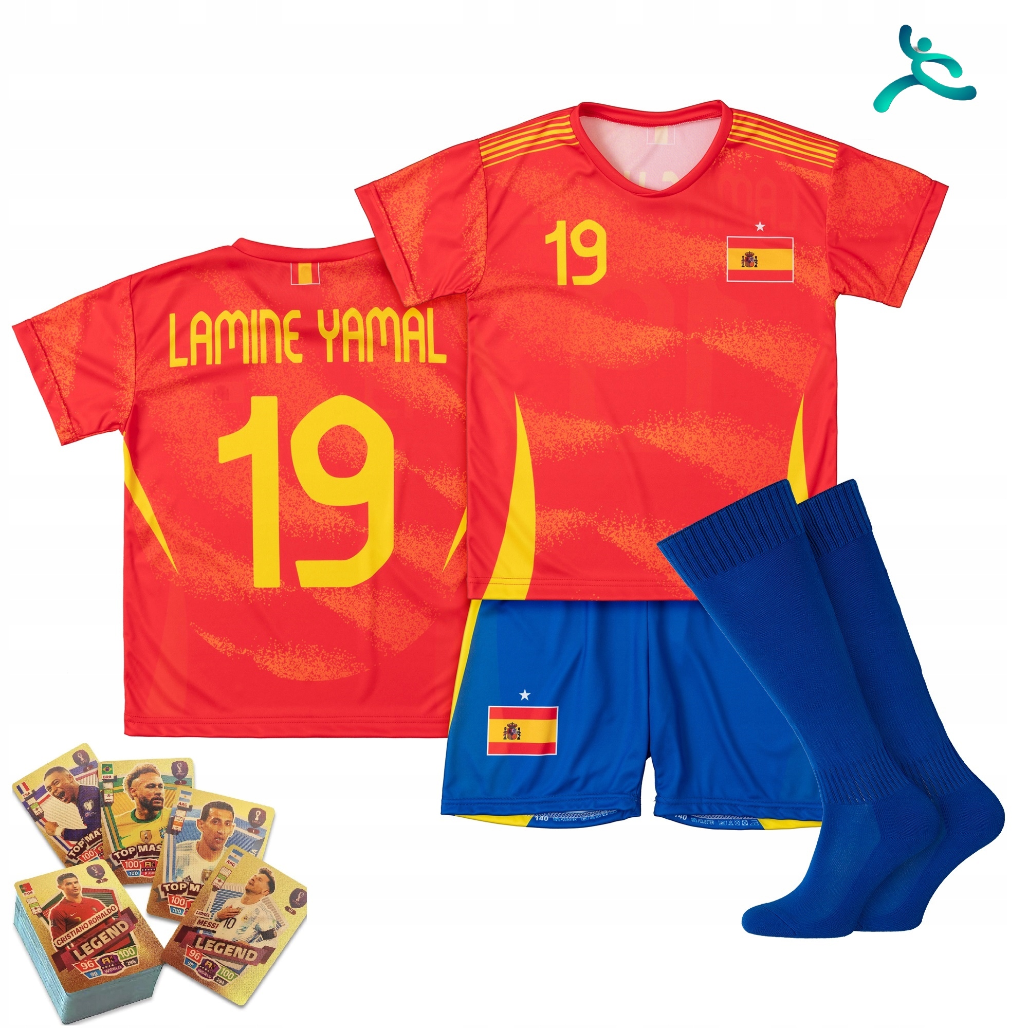 Fotbalový komplet/oblečení dárek Lamine Yamal Španělsko vel 158