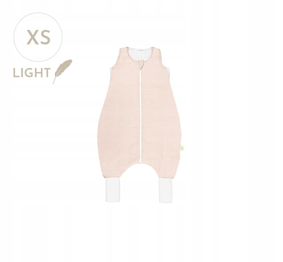

Light Muślinowy śpiworek Xs z nogawkami Cloud Pink