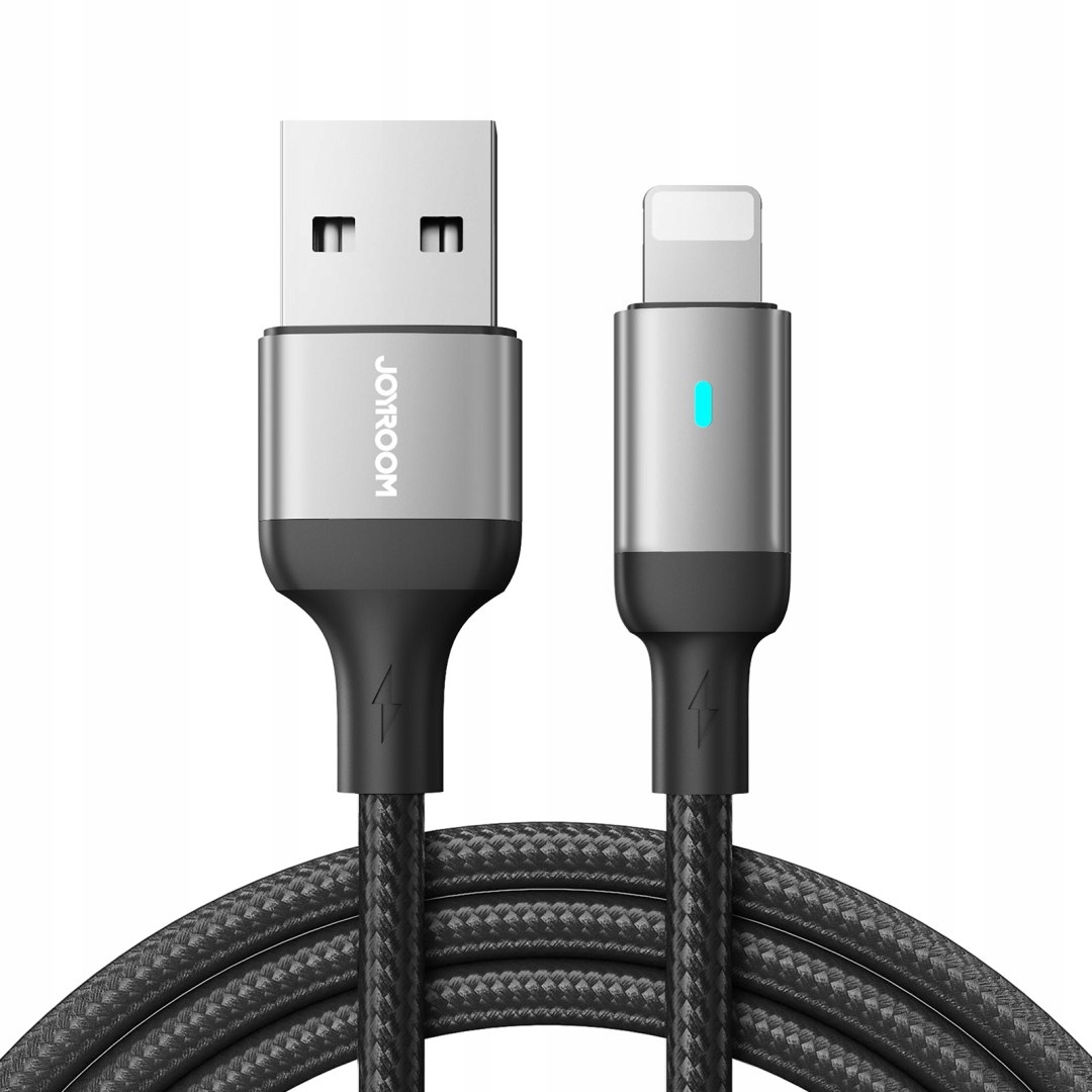 Kabel przewód do iPhone A10 Series Usb Lightning 2.4A 1.2m czarny