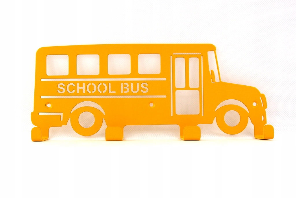 

Ozdobny Wieszak ścienny dla dzieci Szkolny Autobus