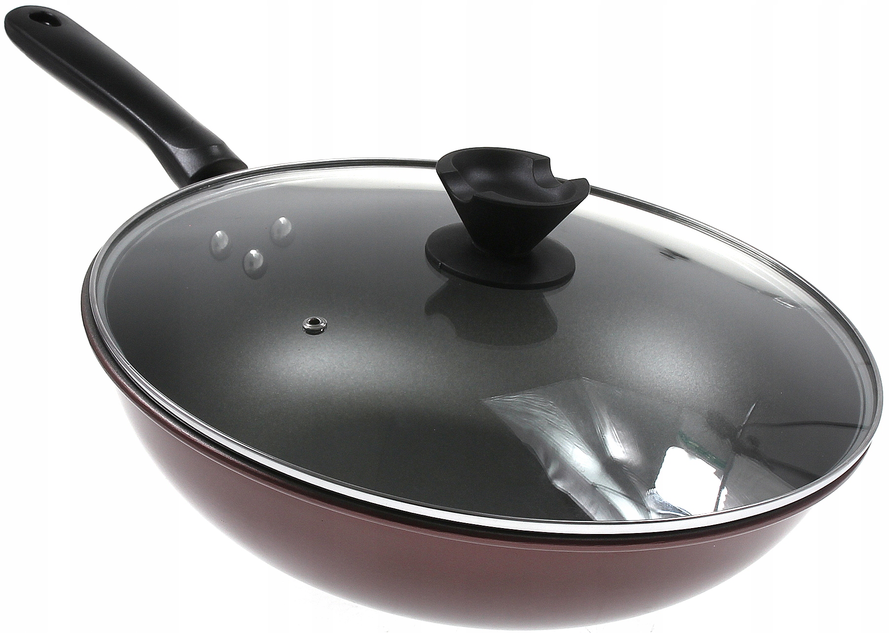 

Wok Patelnia 32cm Głęboka Pokrywa Indukcja Gaz