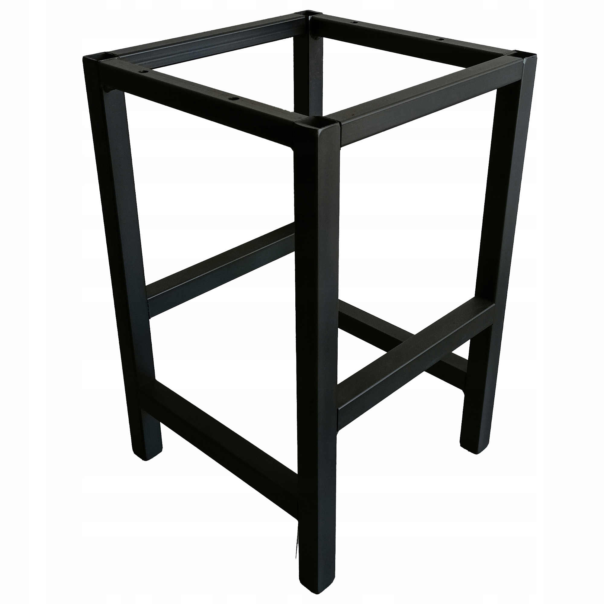 Loftová stolička 45 cm kovová konstrukce pod desku 30x30 kuchyňská stolička černá