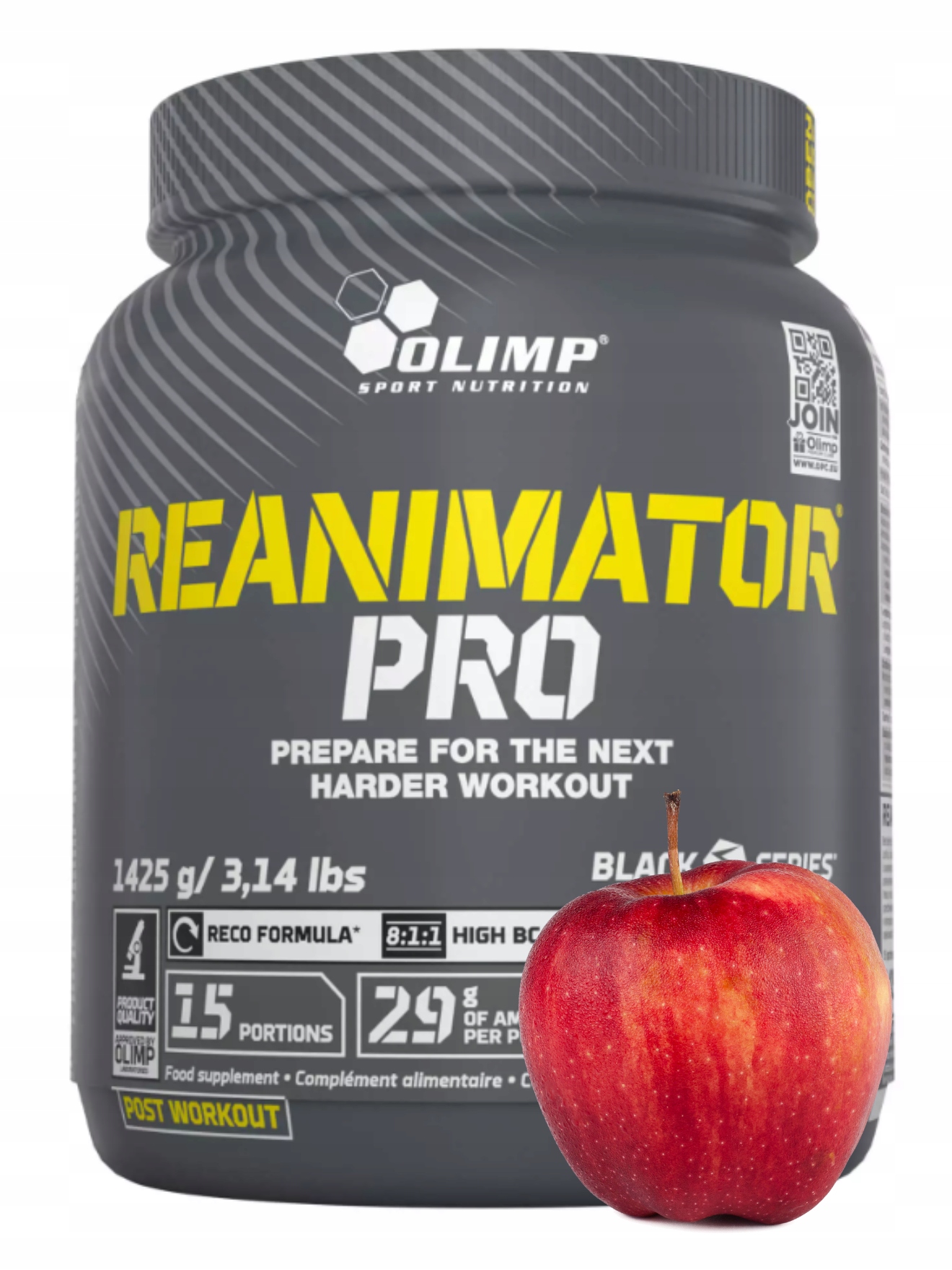Olimp Reanimator Pro 1425g Jablko Doplněk Stravy Po tréninku Regenerace Aakg Bcaa