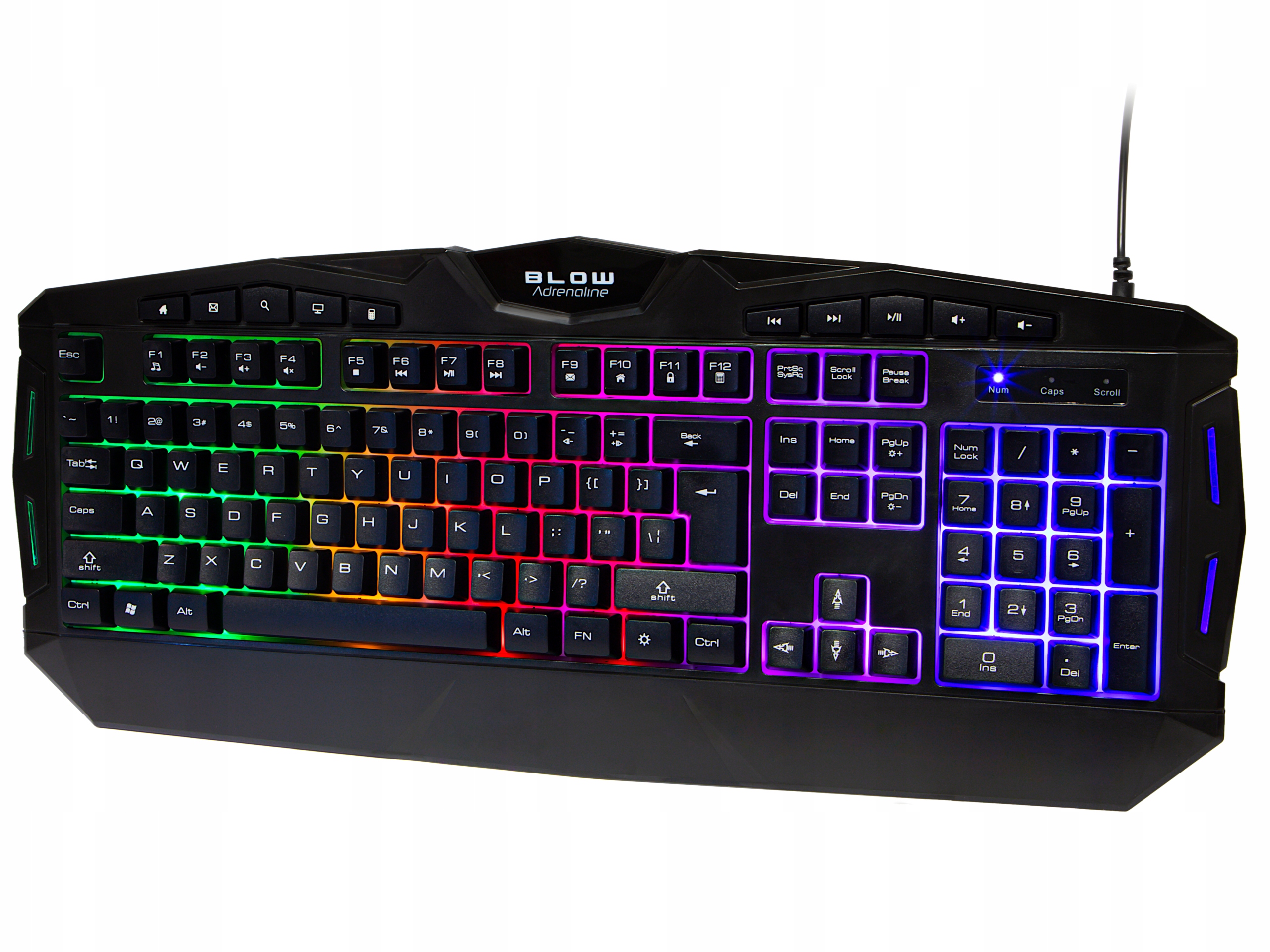 KLAWIATURA GAMINGOWA DLA GRACZY PODŚWIETLANA LED Producent Blow