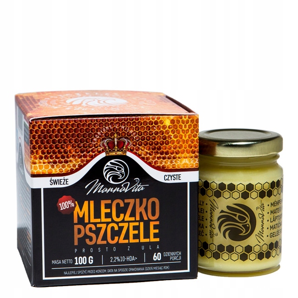 100% Mleczko Pszczele 2,2% 10-HDA 100g MannaVita