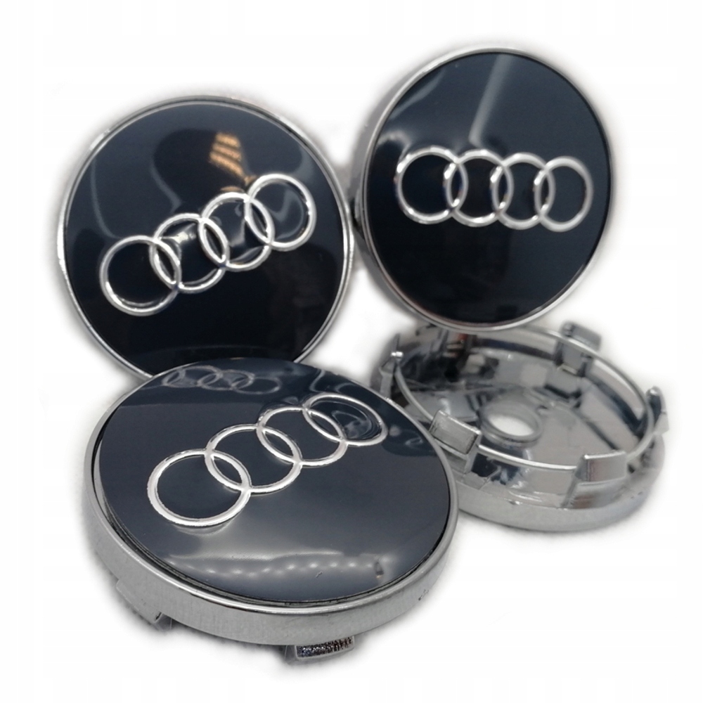 4 dekle dekielki kołpaczki AUDI 60 mm GRAFIT