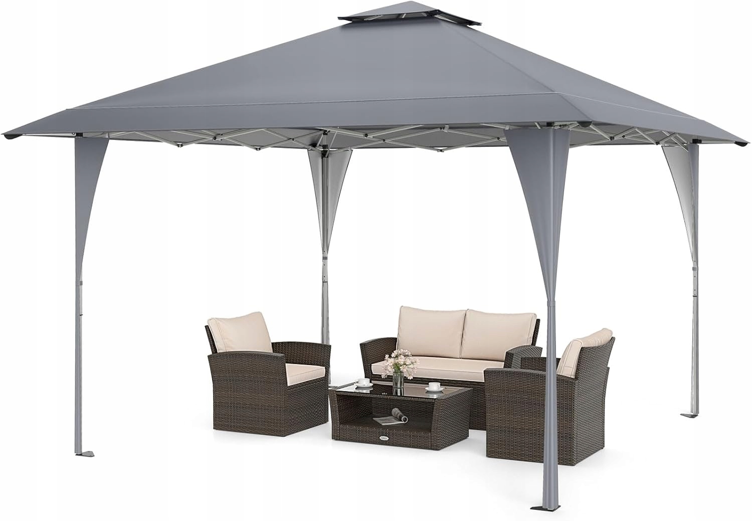 Pawilon Ogrodowy 4X4 Namiot Handlowy Pergola Pop Up Zasłony