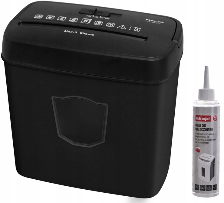 NISZCZARKA dokumentów papieru MOCNA WYDAJNA + olej do konserwacji