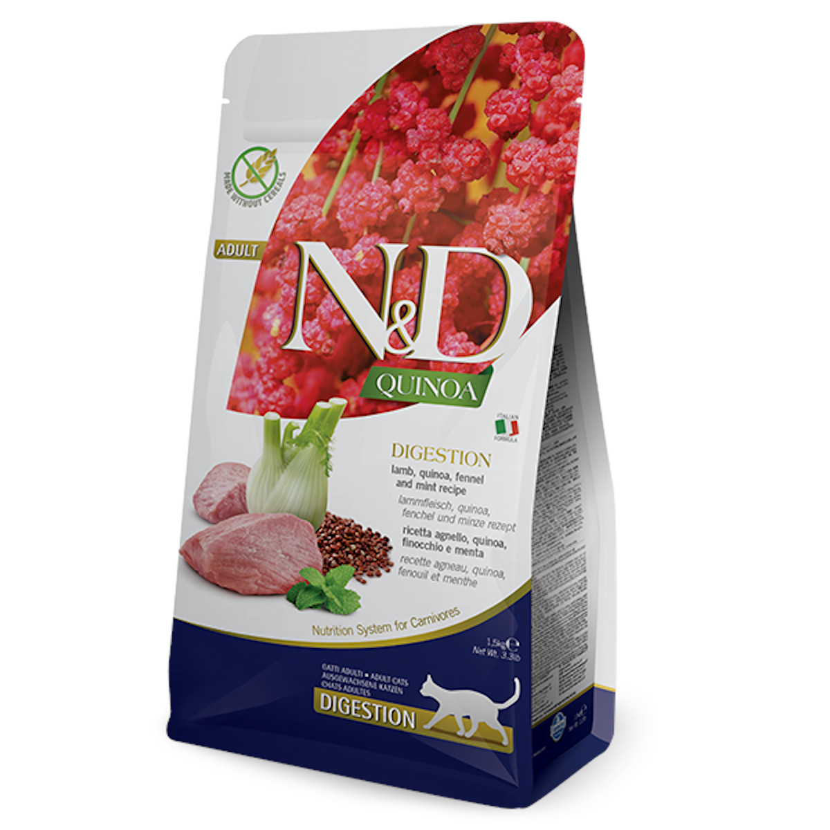 Levně Farmina N&d Quinoa Digestion suché krmivo pro kočky 1,5 kg