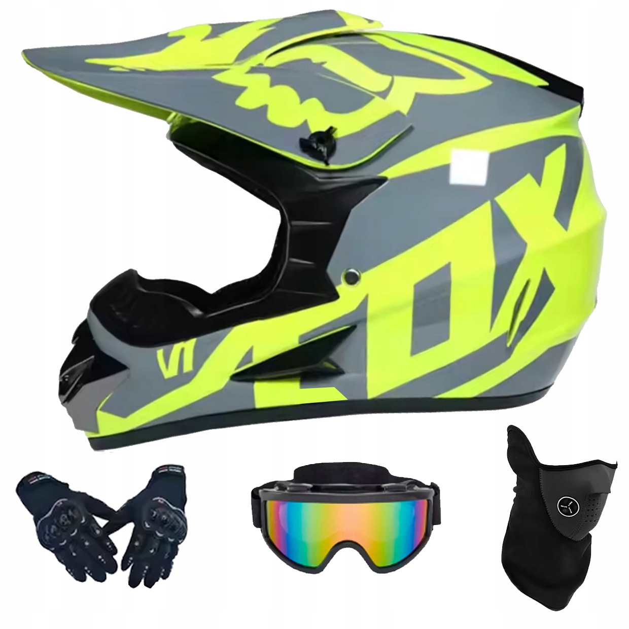 Helma Na Elektrickou Koloběžku Cross Enduro Quad Bmx Helma Brýle Rukavice S
