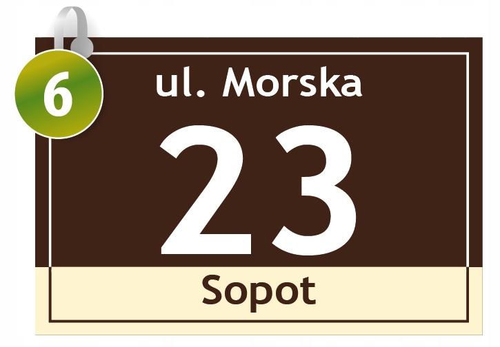 TABLICZKA ADRESOWA z numerem domu tablica 30x20 cm Kod producenta ADR_PCV_06