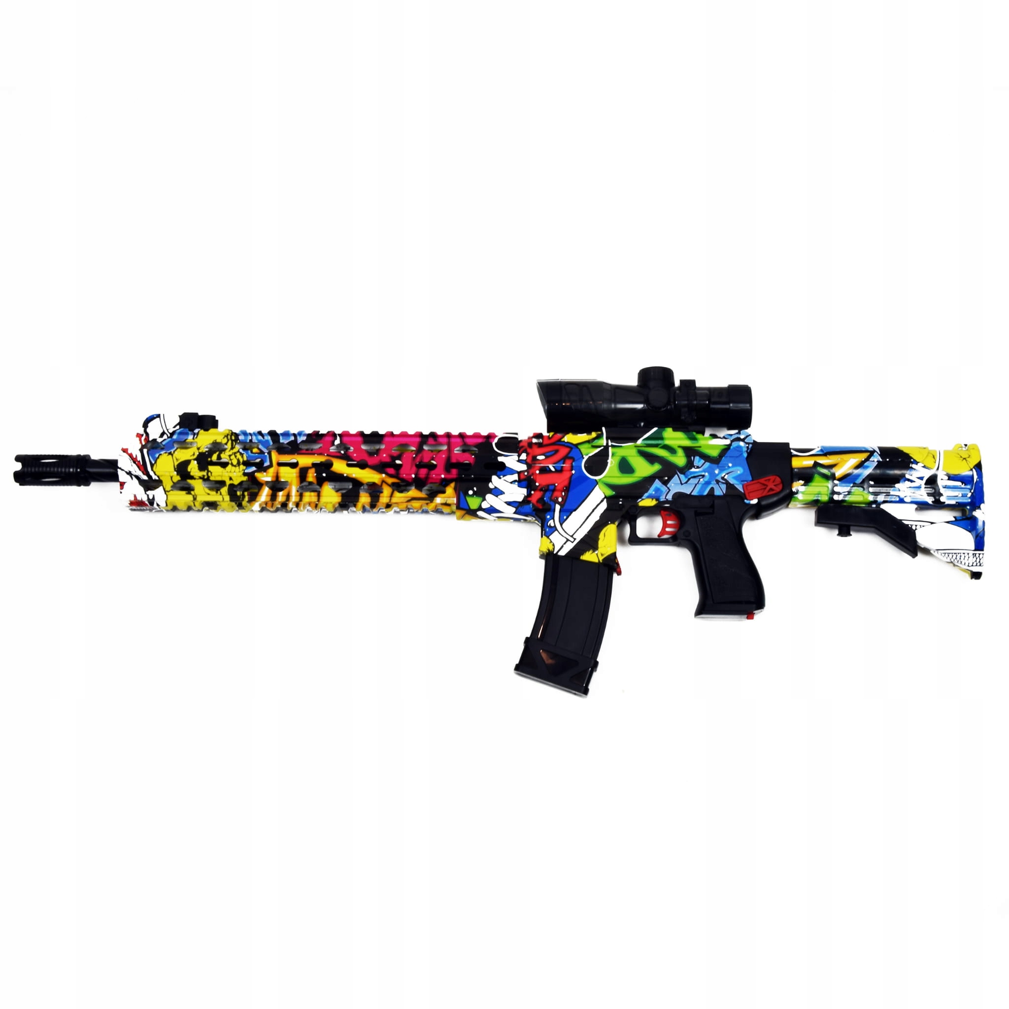 WIELKI KARABIN AUTOMATYCZNY NA KULKI ŻELOWE WODNE ORBEEZ PISTOLET ZESTAW Kod producenta BEZPIECZNY KARABIN PISTOLET 2W1 LASER