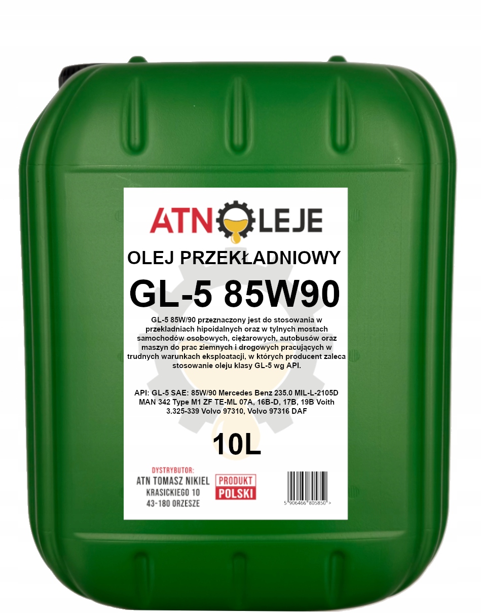 Olej Przekładniowy Hipo 15F GL-5 85W90 10L