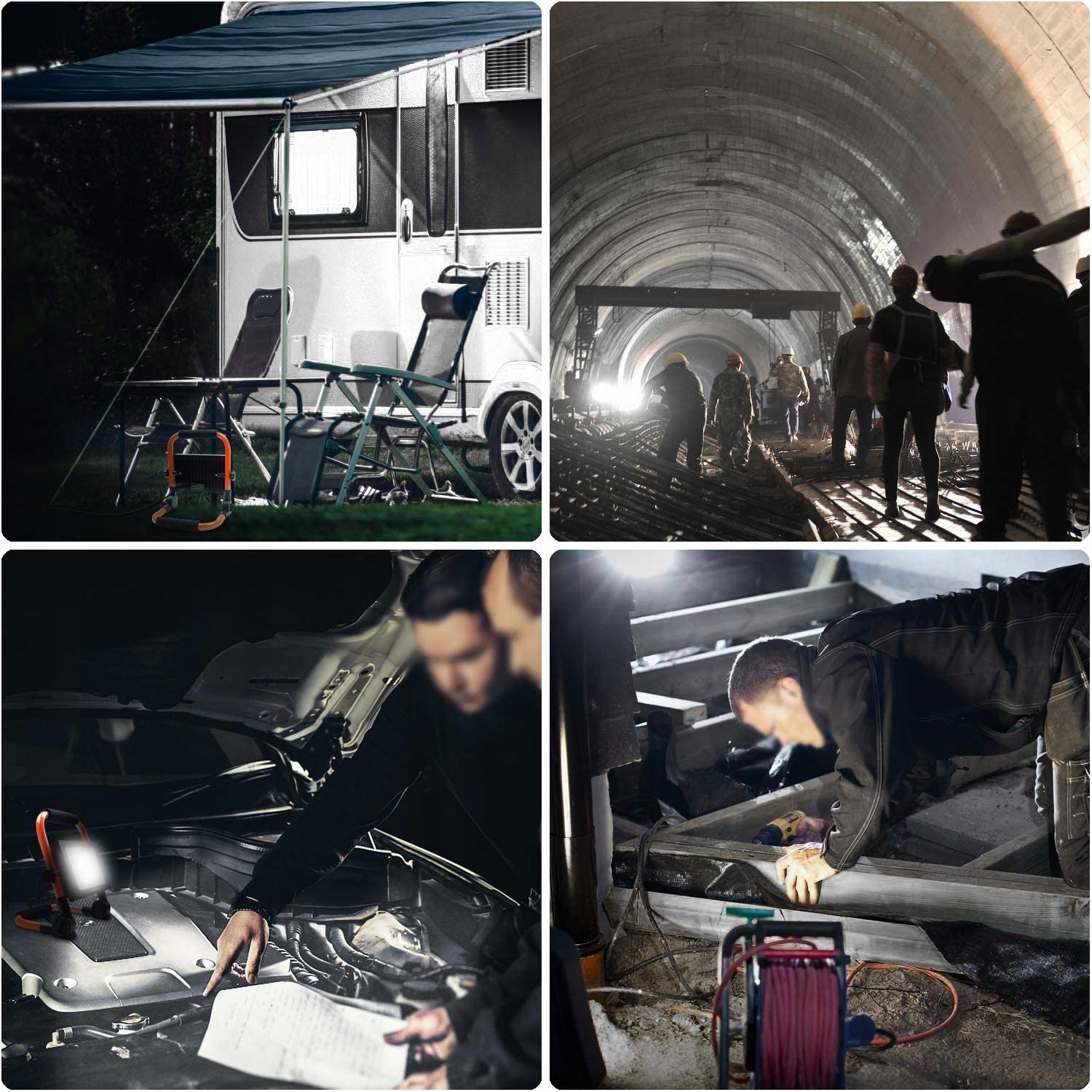 MEIHUA 30W LED Reflektor IP66 2600LM Przenośny 6500K Do Warsztatu — miniatura 7