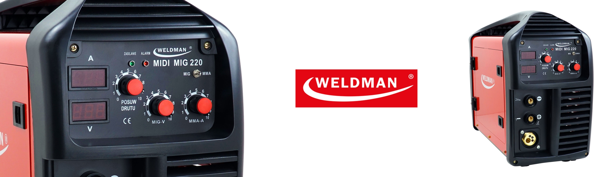 Spawarka inwertorowa MIGOMAT MIG 220 zestaw 2w1 Metody spawania MIG/MAG MMA
