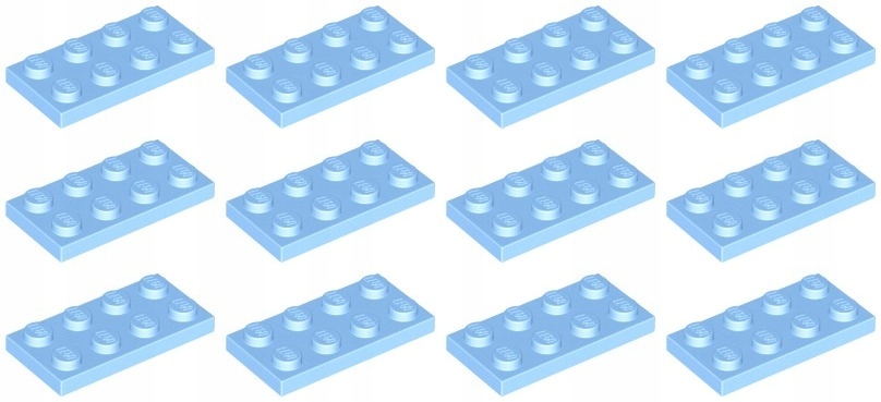 

Lego 3020 Płytka 2x4 niebies jas Nowa (15g) 12 szt
