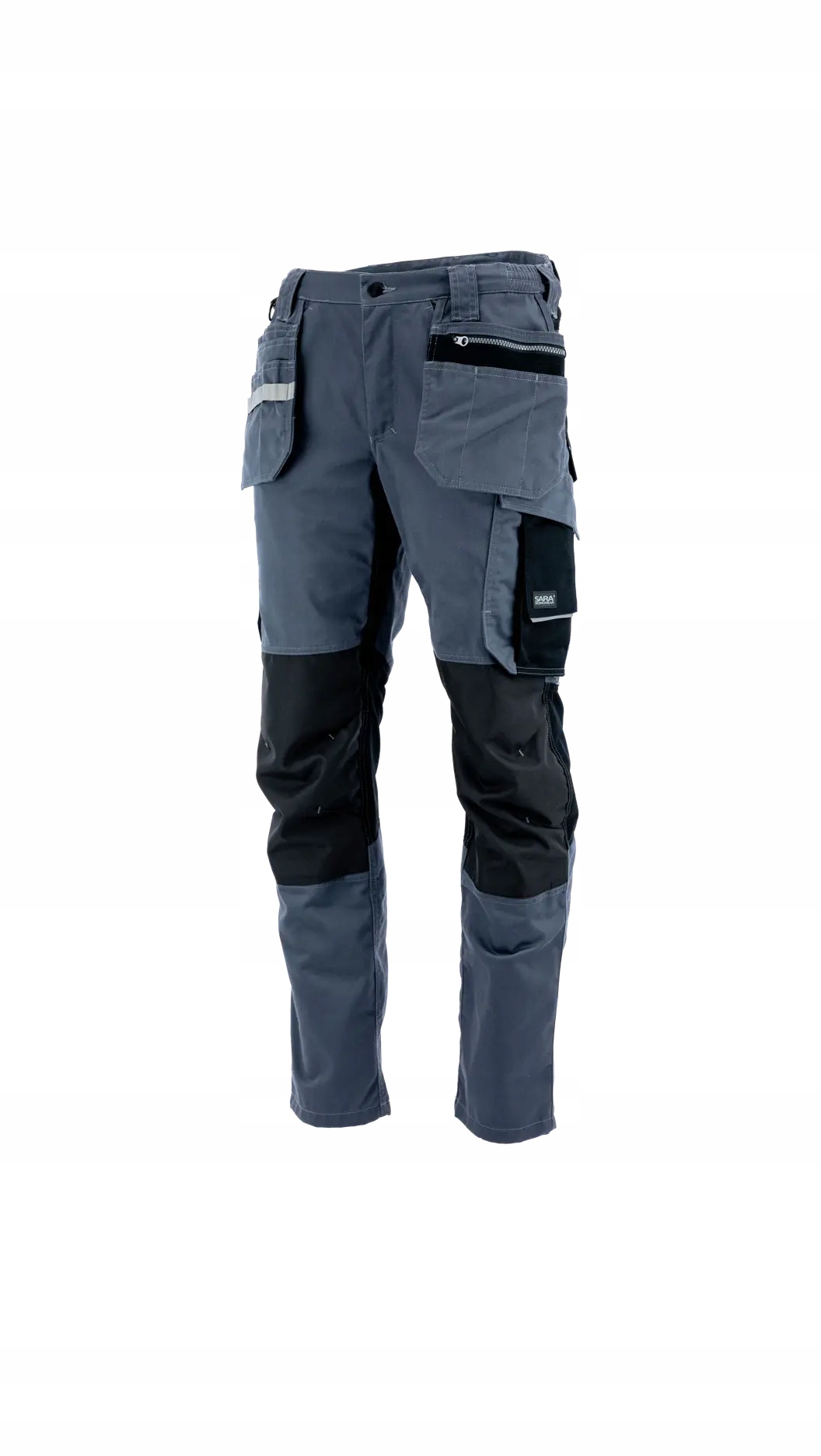Sara workwear spodnie robocze do pasa Monter SZary/czarny 60
