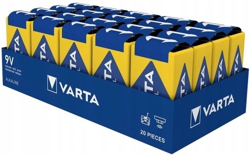 Bateria 9V alkaliczna Varta Industrial Pro 6LR61 20-SZTUK