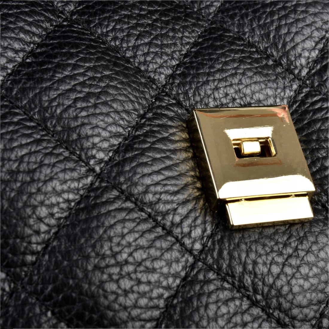 Genuine Leather plecak Skóra naturalna czarny z Włoch [SKU] Marka bez marki