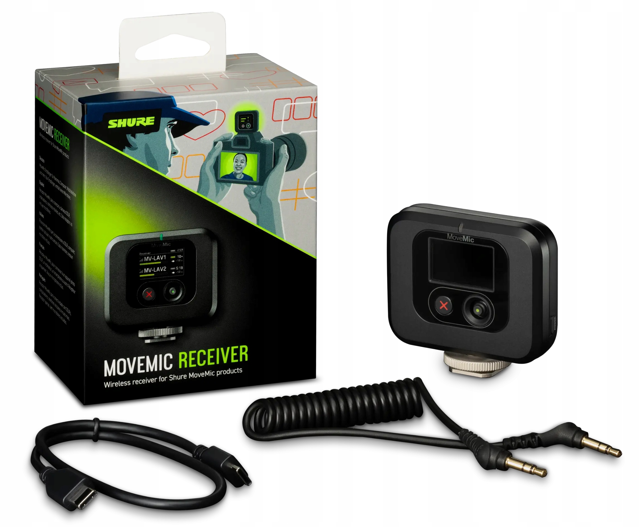 Shure MoveMic Receiver digitální bezdrátový přijímač do kamery