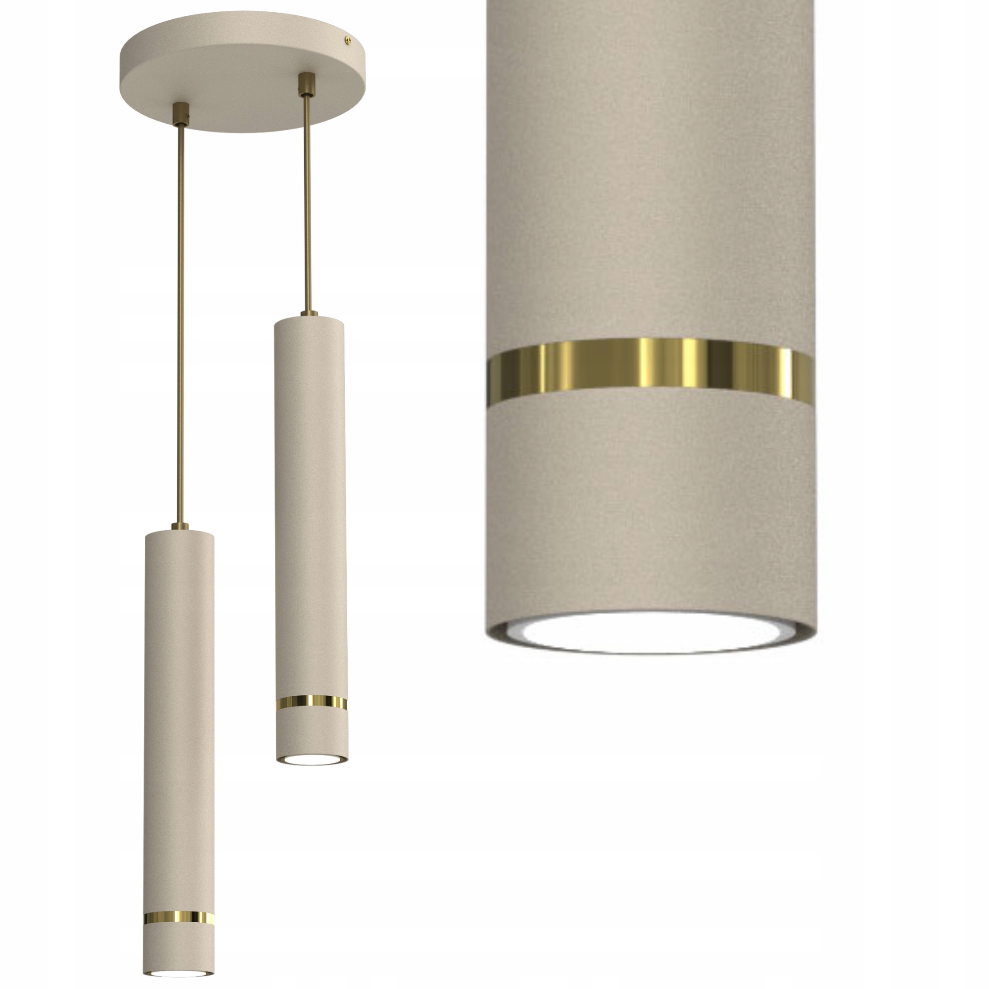 Závěsná Stropní Spotová Lampa GU10 Led Kašmírová Tuba Polská Moderní 2-BODOVÁ